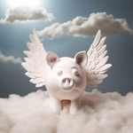 angel animal on a cloud in sky